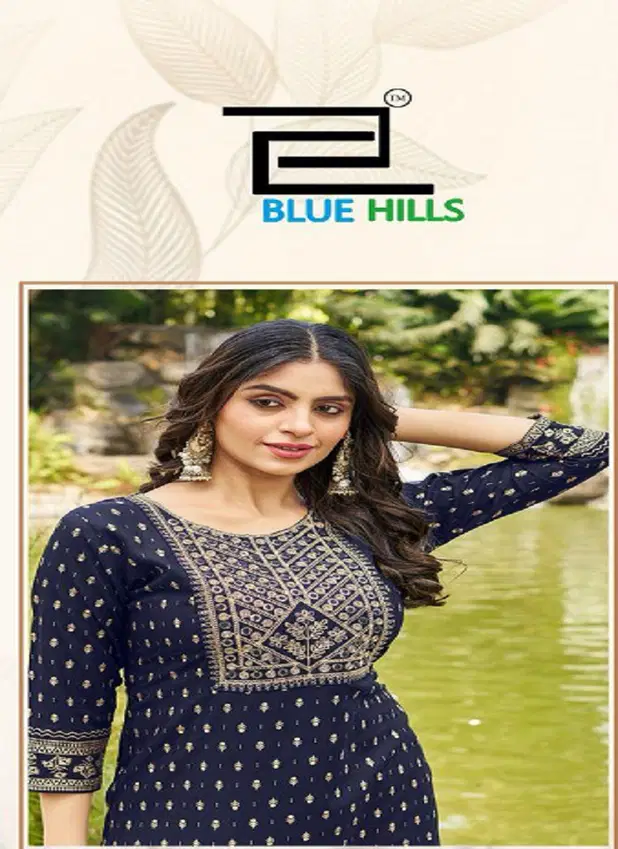  Hills Big Boss by Blue  Vol 25 Rayon Foil Printed Kurti Collection